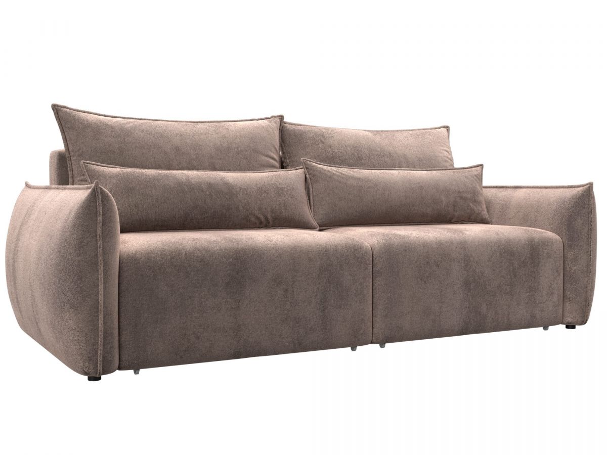 128626 Диван прямой Лига-051 НПБ | велюр | tower 05 бежевый