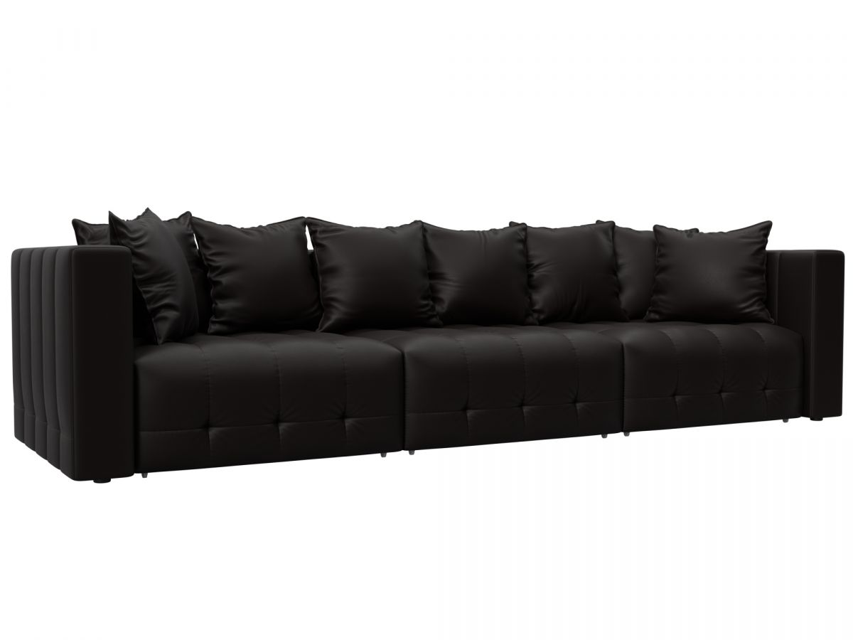 129907 Диван прямой Лига-052 НПБ Лонг | экокожа | grifon 12 коричневый