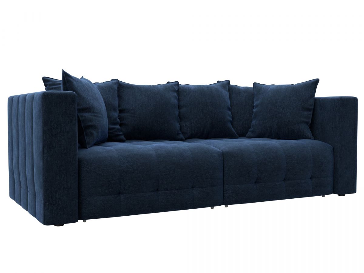 128761 Диван прямой Лига-052 НПБ | шенилл | rimini 10 синий