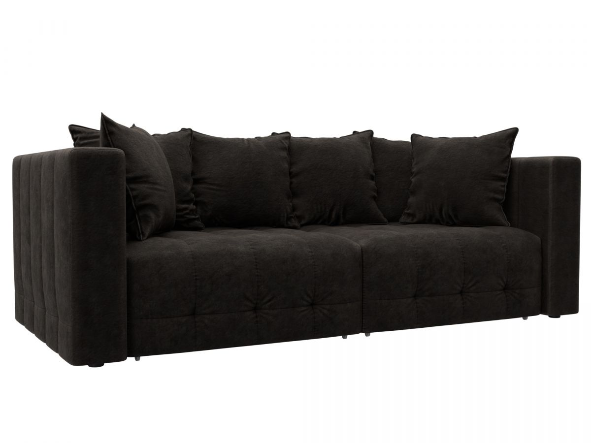 128768 Диван прямой Лига-052 НПБ | велюр | brut 17 коричневый