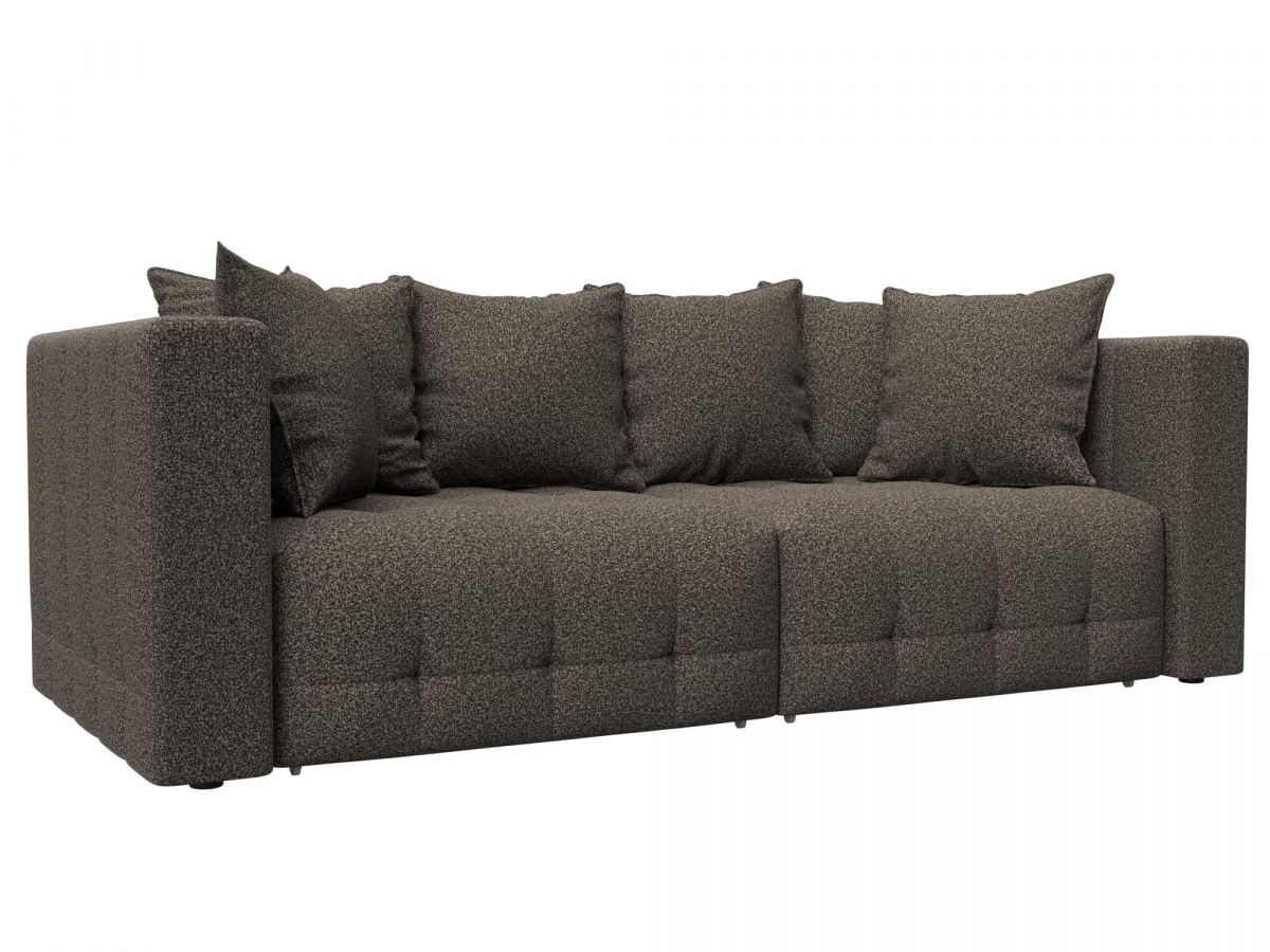 128758 Диван прямой Лига-052 НПБ | велюр | ness 07 коричневый