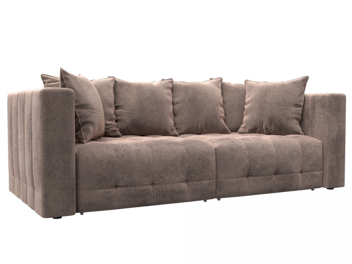 128753 Диван прямой Лига-052 НПБ | велюр | tower 05 бежевый