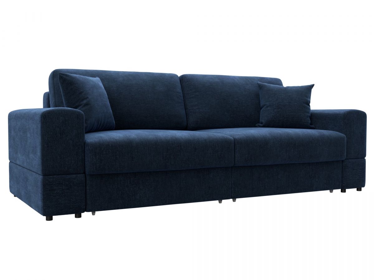 130185 Диван прямой Лига-055 НПБ | шенилл | rimini 10 синий
