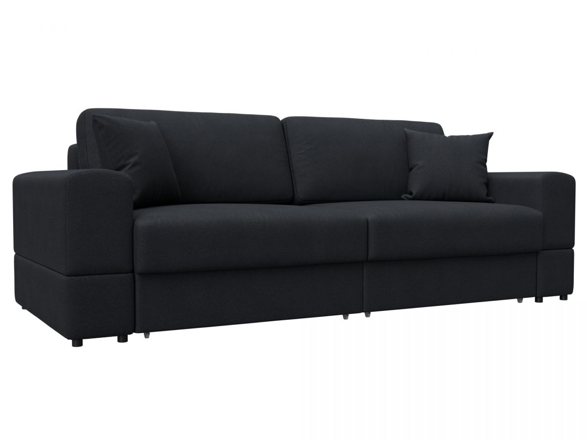 130176 Диван прямой Лига-055 НПБ | замша | joly 16 темно-серый