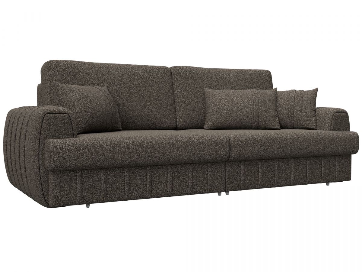 129222 Диван прямой Лига-057 НПБ | велюр | ness 07 коричневый