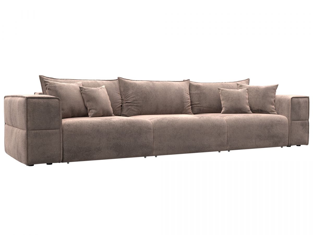 129394 Диван прямой Лига-058 НПБ Лонг | велюр | tower 05 бежевый