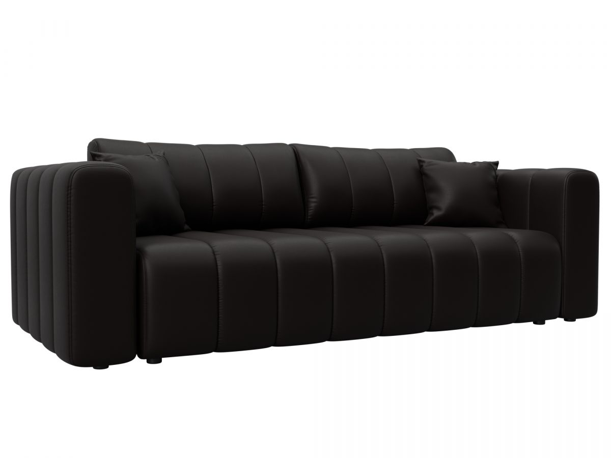 130272 Диван прямой Лига-062 НПБ | экокожа | экокожа grifon 12 коричневый