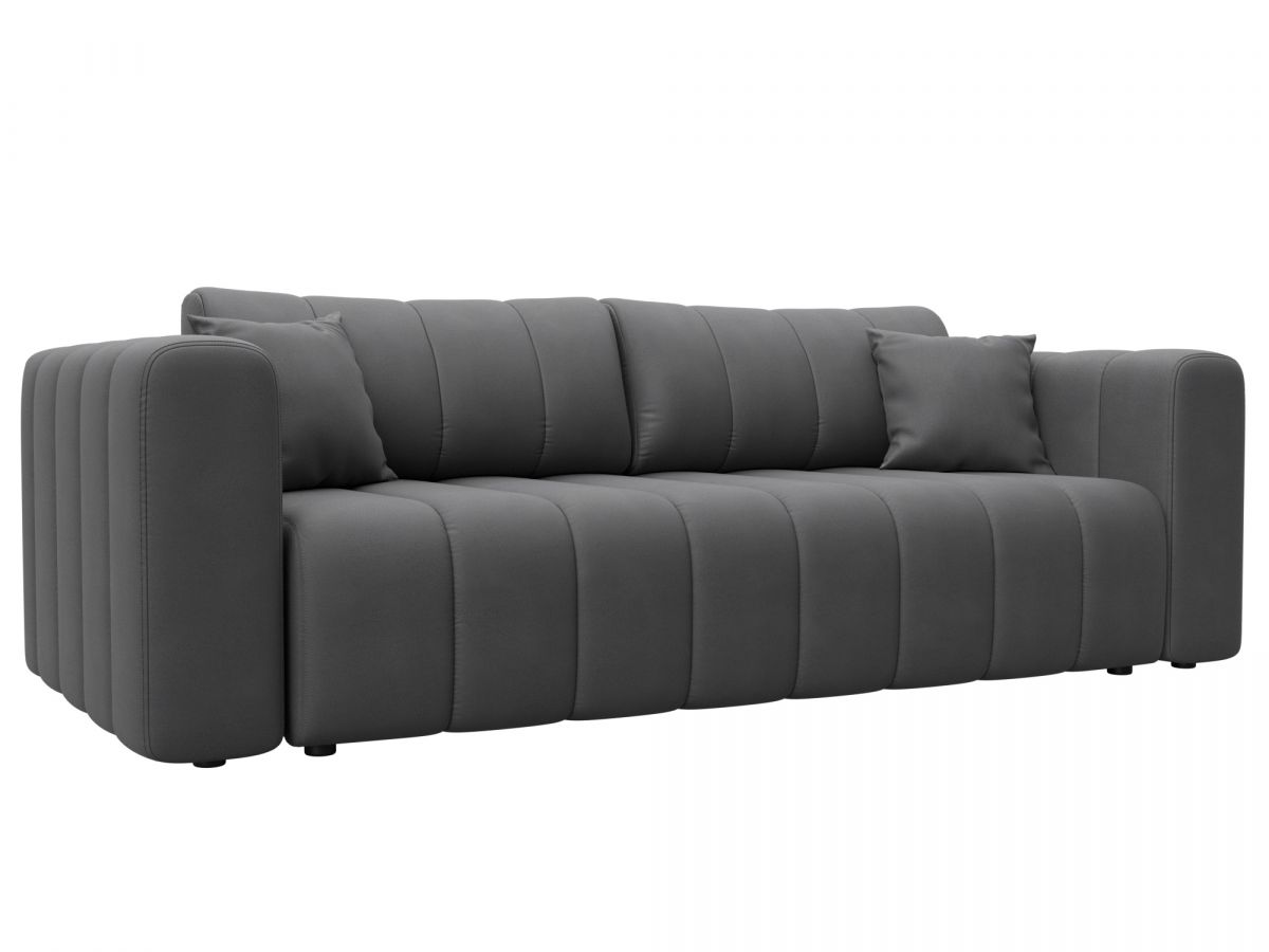 130283 Диван прямой Лига-062 НПБ | замша | замша joly 13 серый