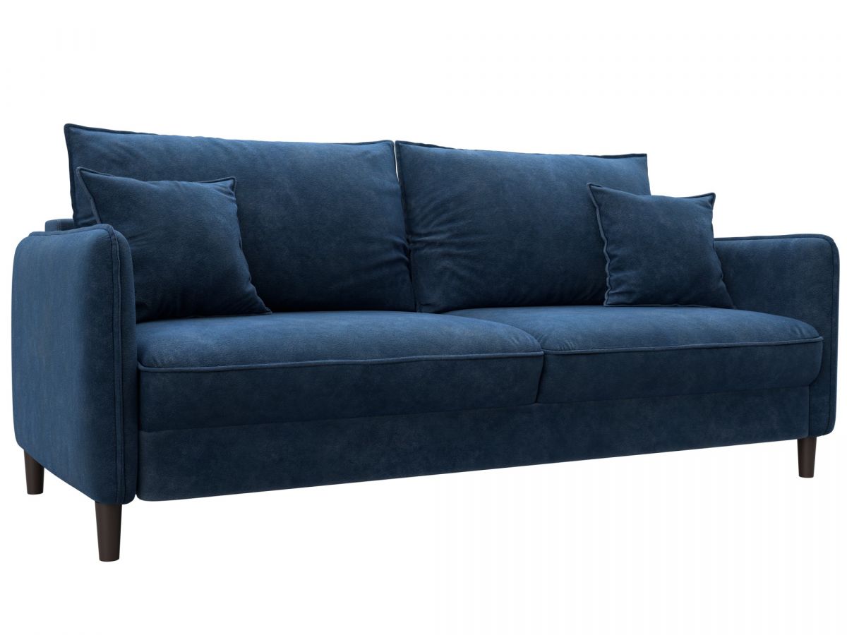 129624 Диван прямой Лига-064 НПБ | велюр | brut 11 синий