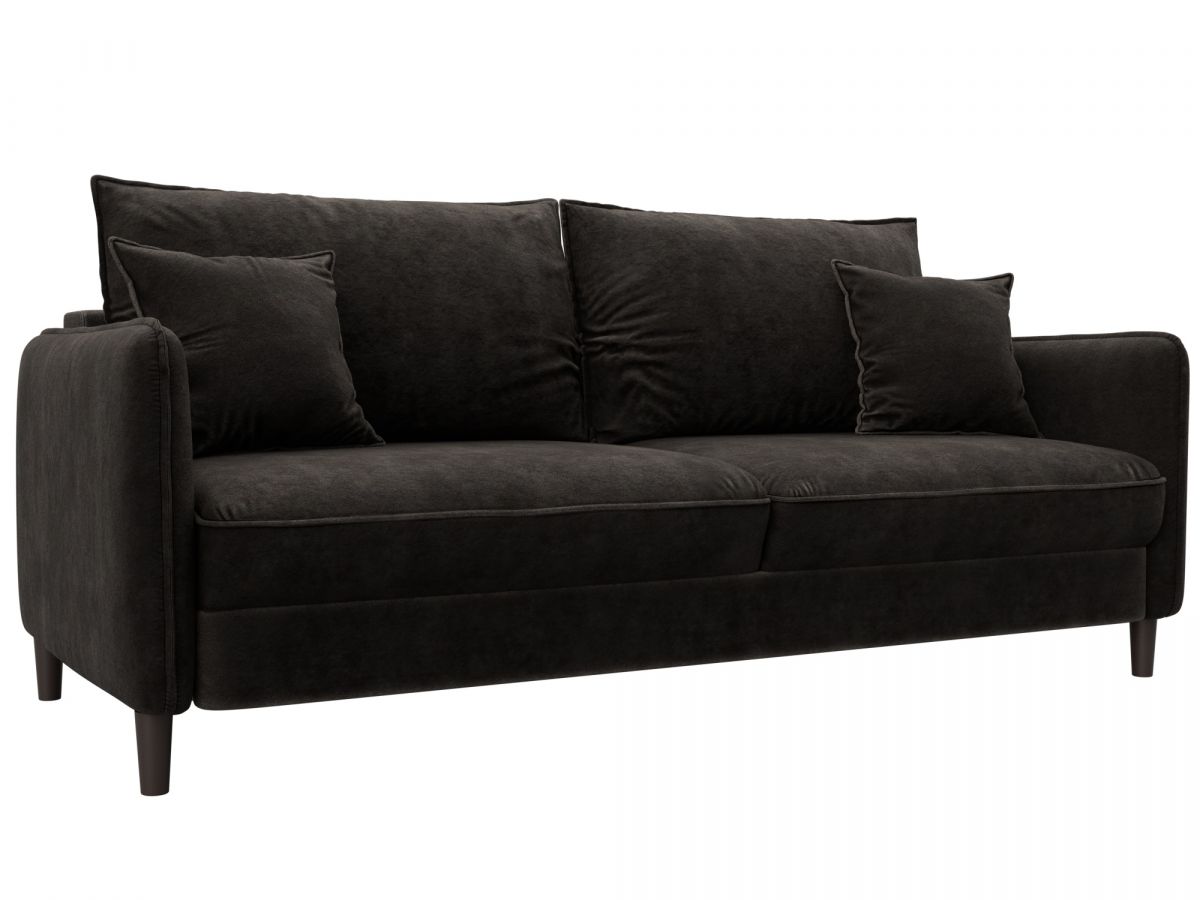 129625 Диван прямой Лига-064 НПБ | велюр | brut 17 коричневый