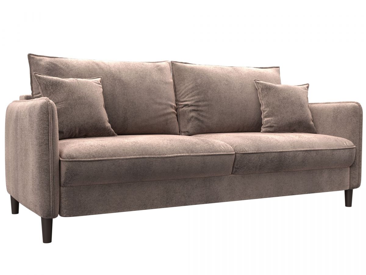 129608 Диван прямой Лига-064 НПБ | велюр | tower 05 бежевый