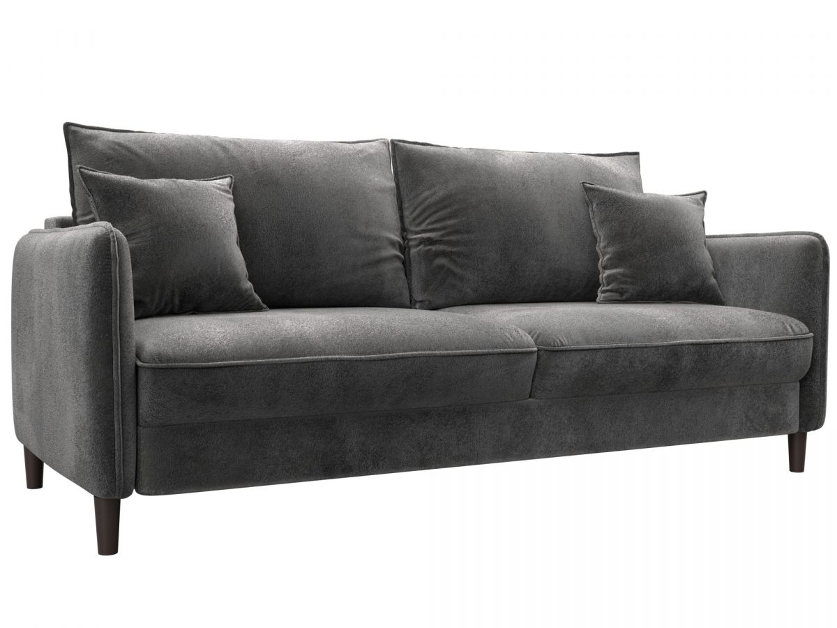 129610 Диван прямой Лига-064 НПБ | велюр | tower 10 серый