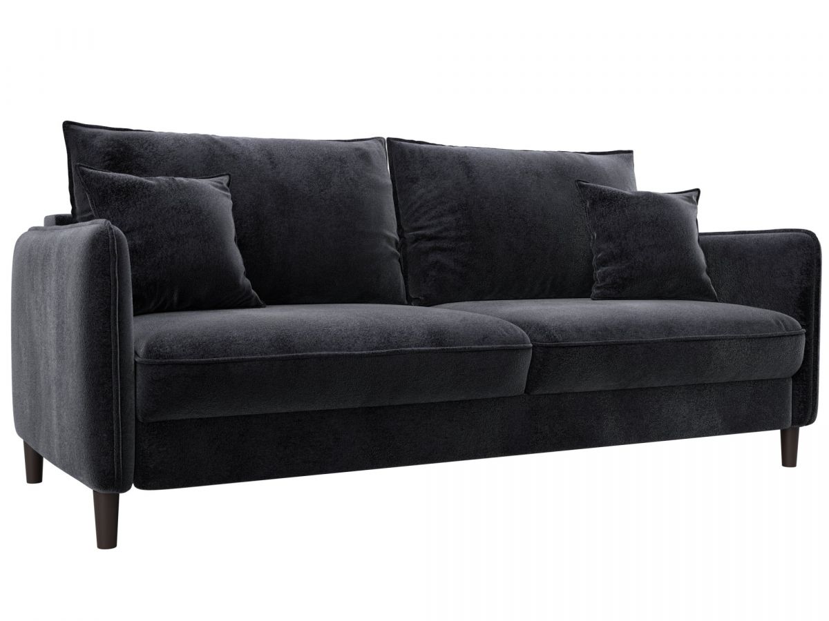 129611 Диван прямой Лига-064 НПБ | велюр | tower 11 темно-серый