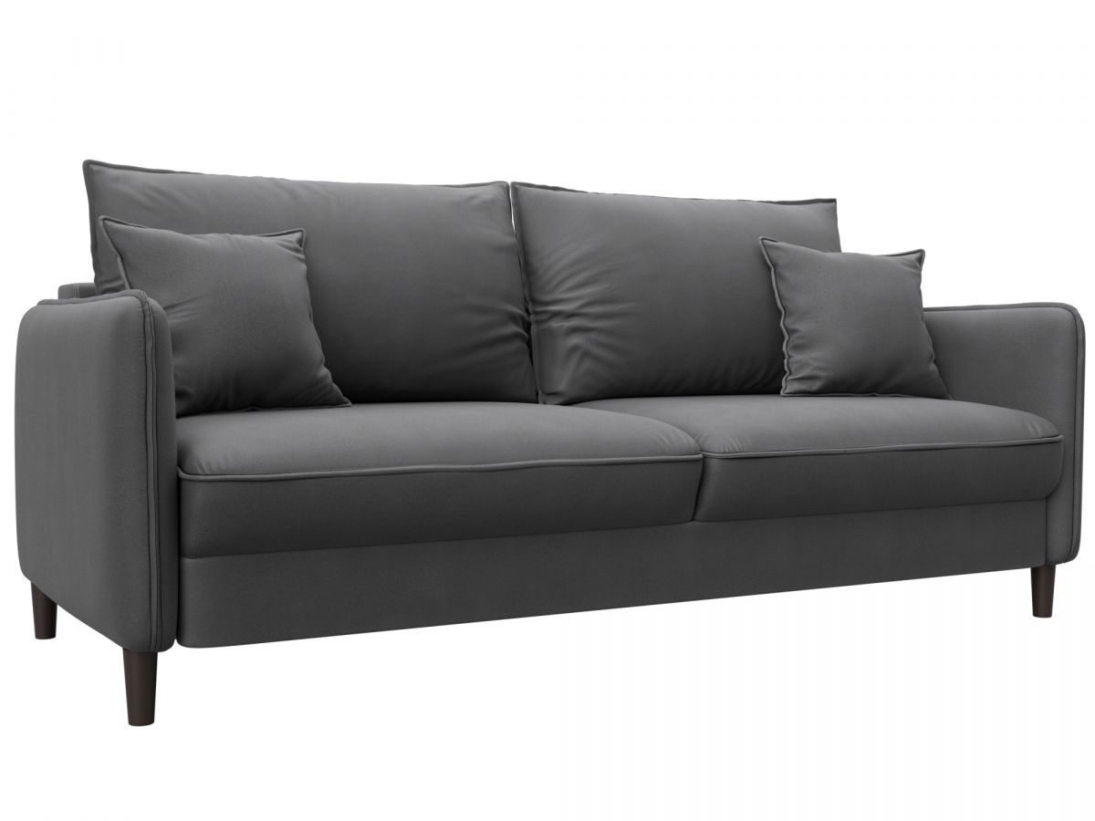 129619 Диван прямой Лига-064 НПБ | замша | joly 13 серый