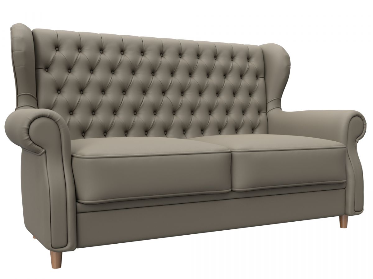 130329 Диван прямой Лига-069 НПБ | экокожа | grifon 04 бежевый