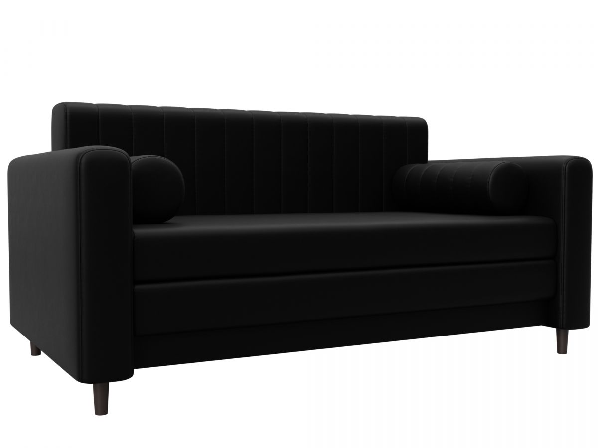 129751 Диван прямой Лига-070 | экокожа | grifon 18 черный