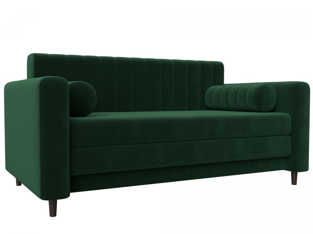 129745 Диван прямой Лига-070 | велюр | seven 626 зеленый