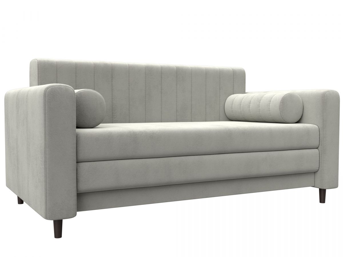 129753 Диван прямой Лига-070 | велюр | tower 01 молочный