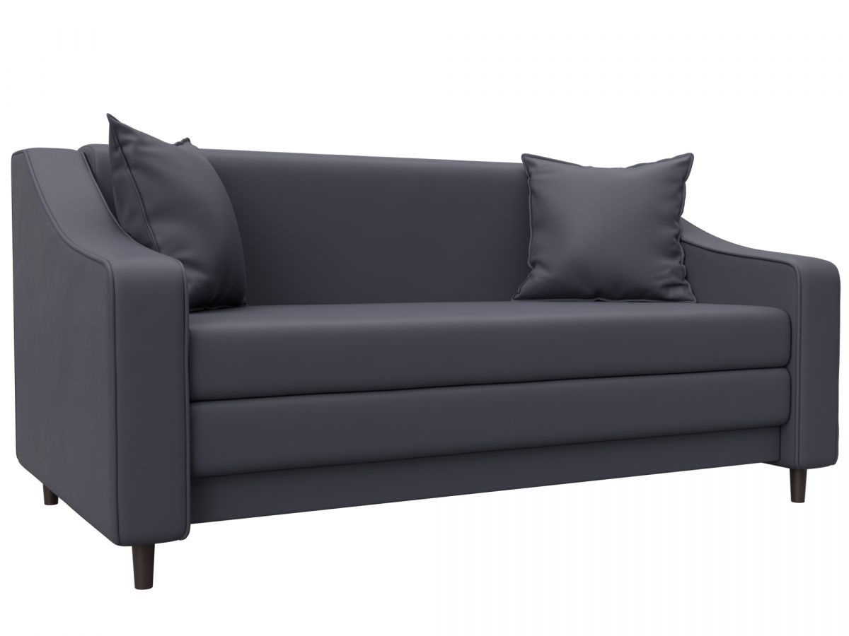 129772 Диван прямой Лига-071 | экокожа | grifon 15 серый