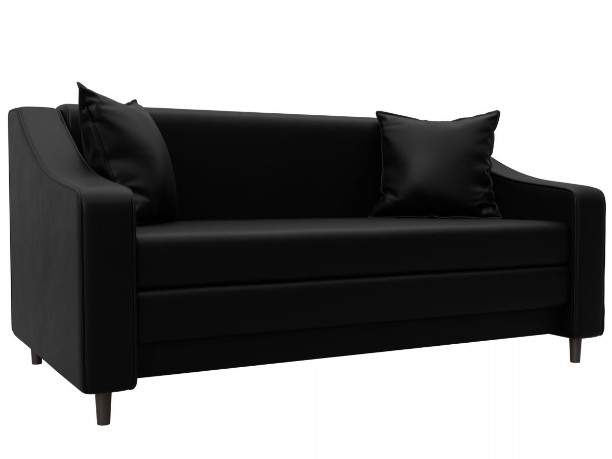 129771 Диван прямой Лига-071 | экокожа | grifon 18 черный