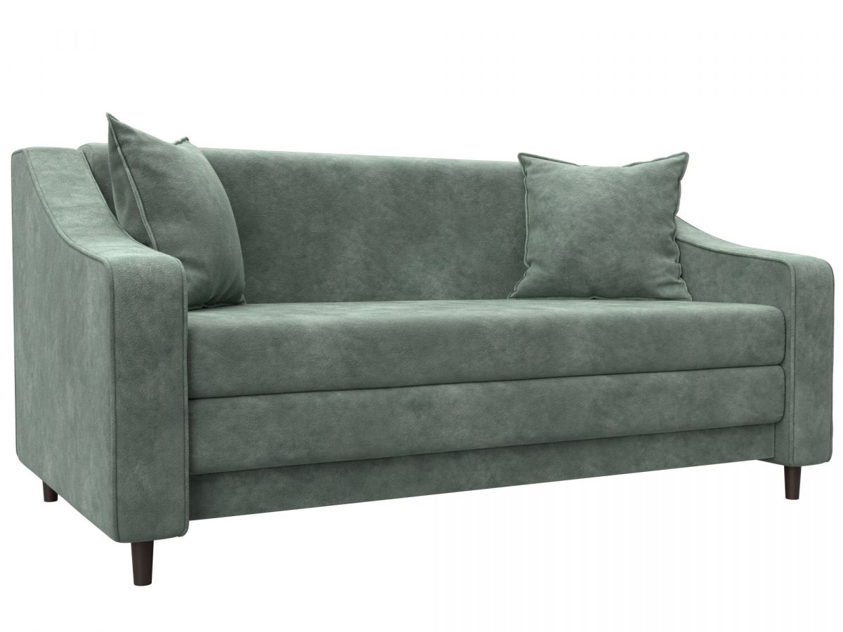 129780 Диван прямой Лига-071 | велюр | brut 08 зеленый