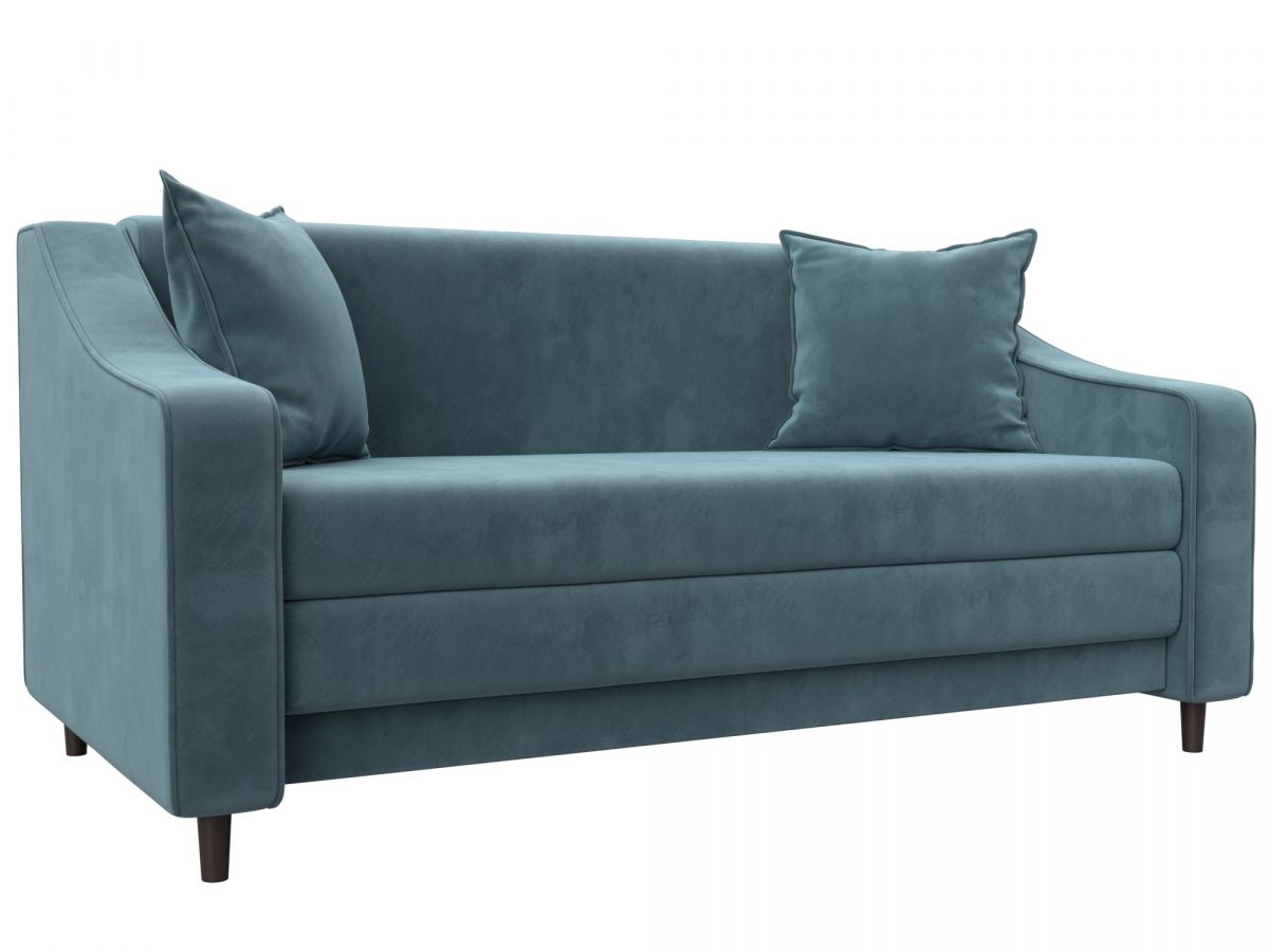 129764 Диван прямой Лига-071 | велюр | seven 113 бирюзовый