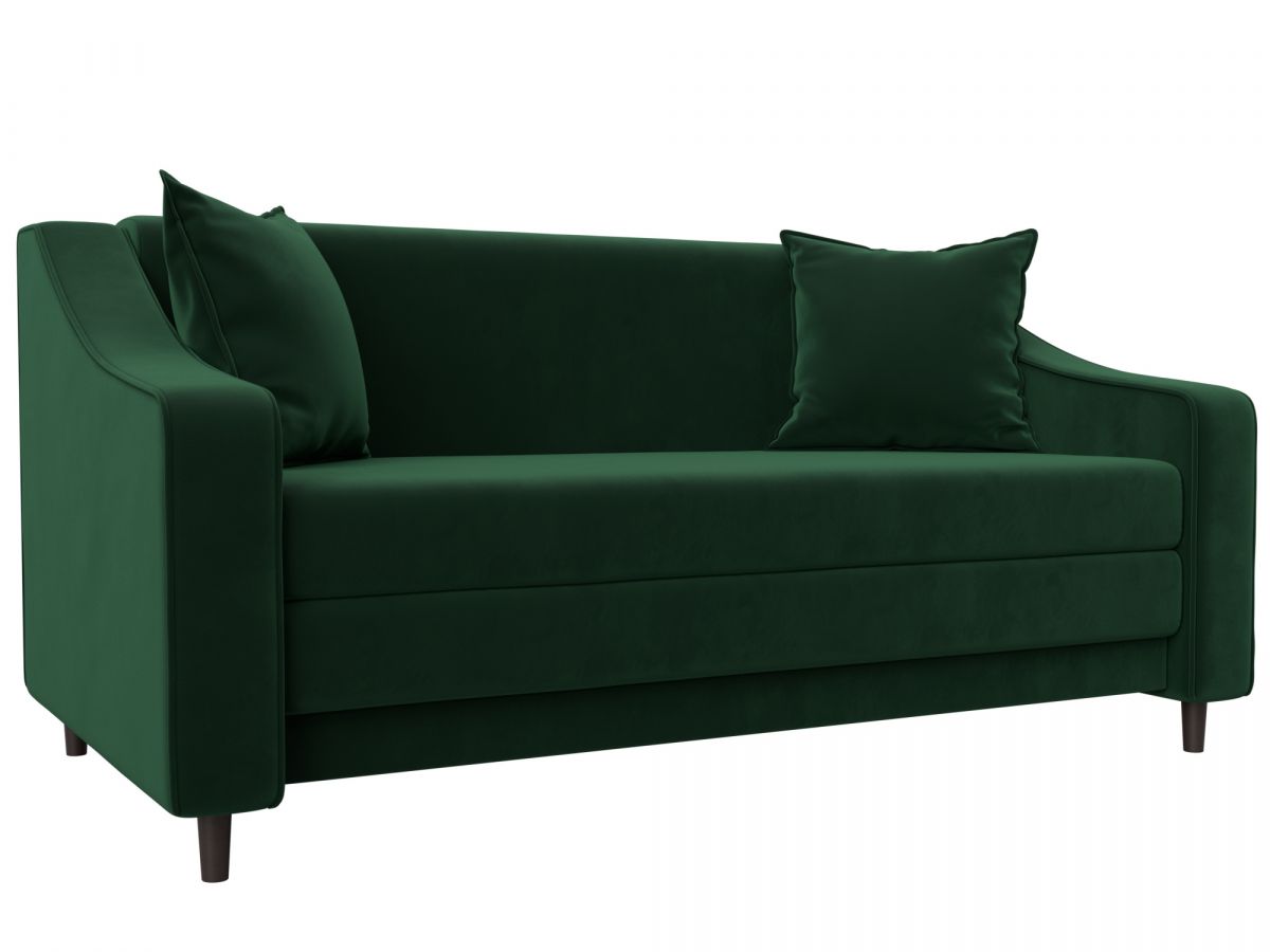 129765 Диван прямой Лига-071 | велюр | seven 626 зеленый