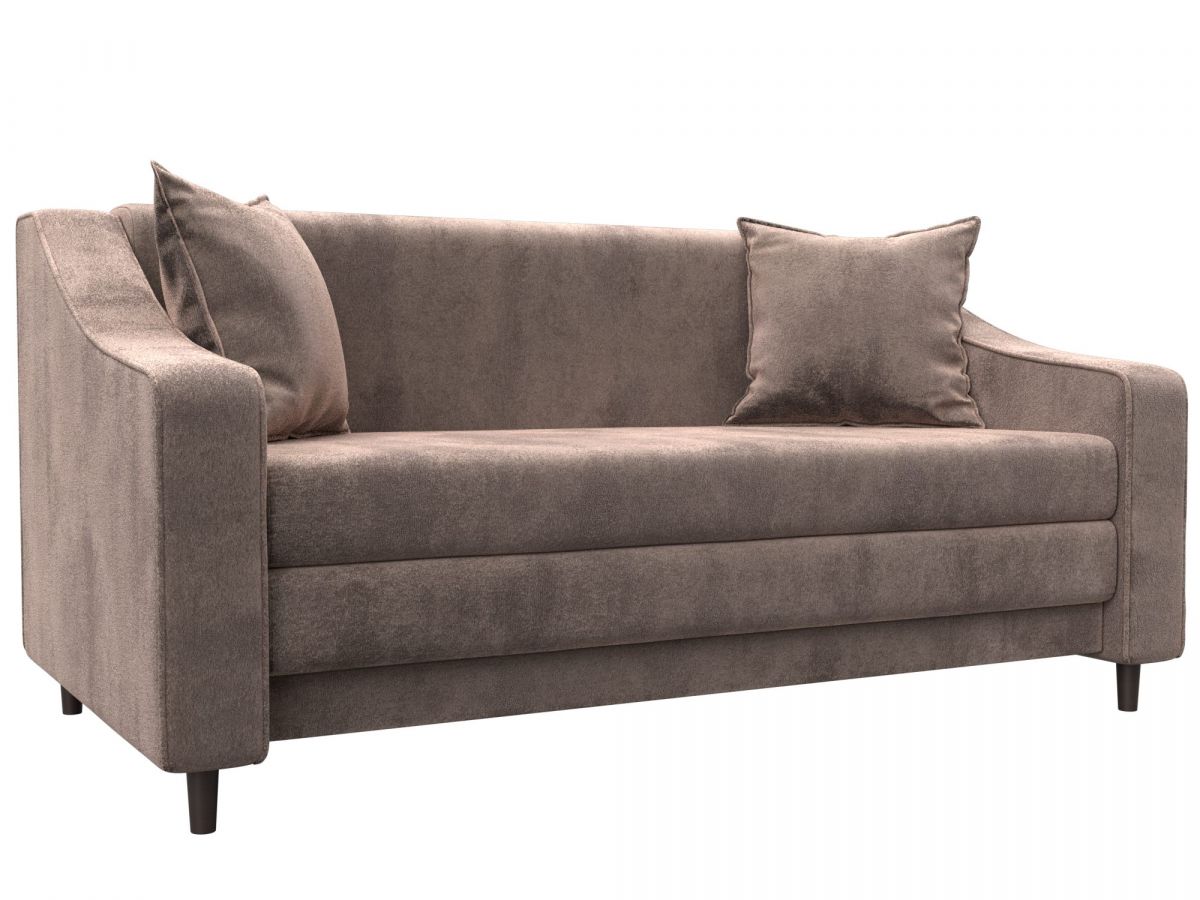 129774 Диван прямой Лига-071 | велюр | tower 05 бежевый