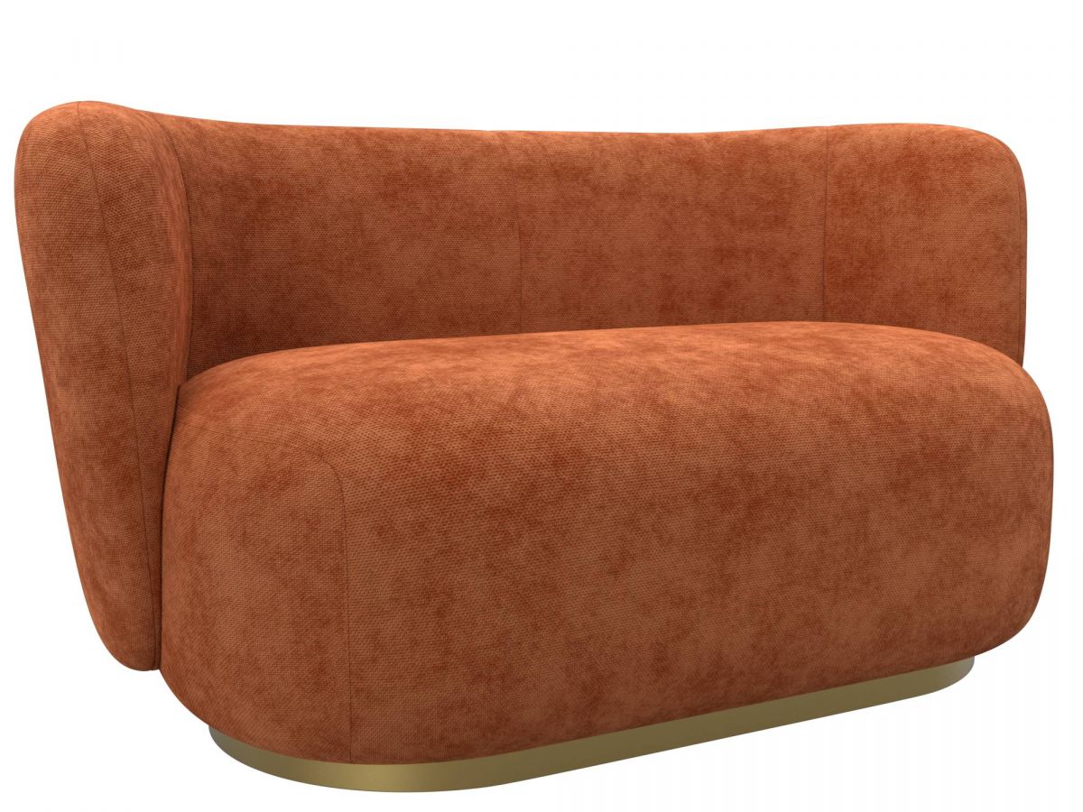 131056 Диван прямой Лига-072 | шенилл | шеннил cruz 60 терракотовый