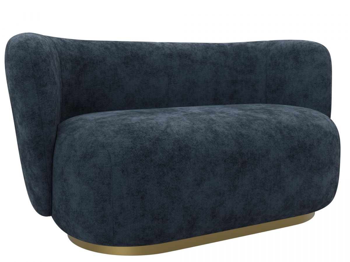 131057 Диван прямой Лига-072 | шенилл | шеннил cruz 79 синий