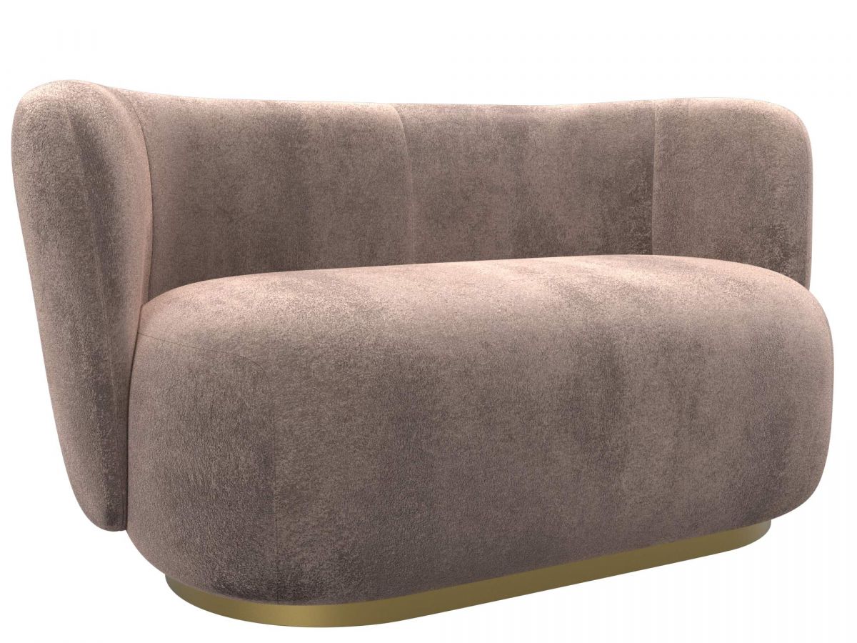 131042 Диван прямой Лига-072 | велюр | велюр tower 05 бежевый