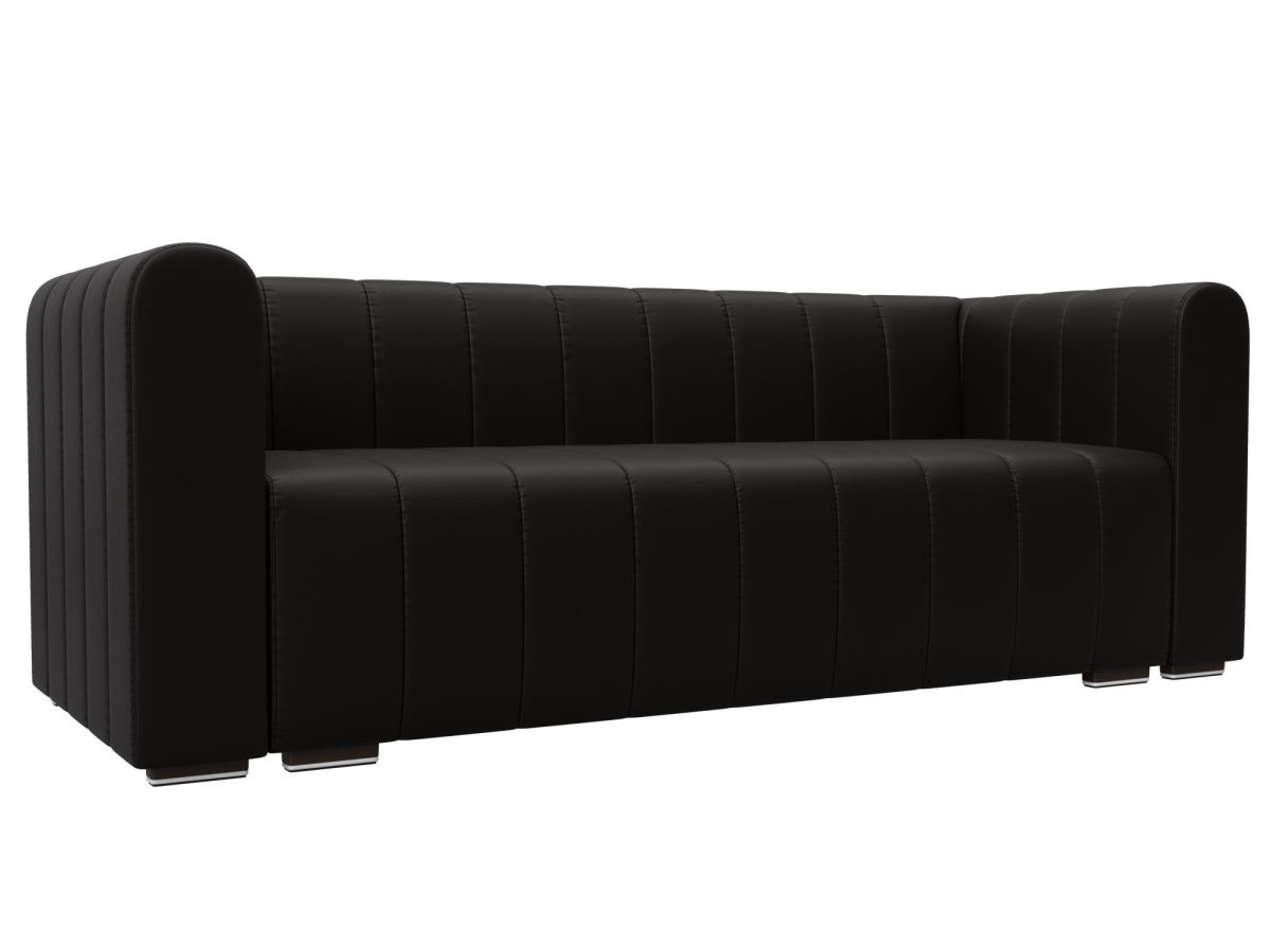 129991 Диван прямой Лига-073 | экокожа | grifon 12 коричневый