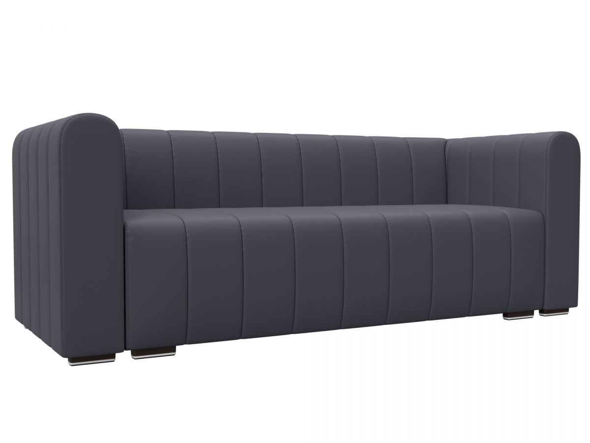 129993 Диван прямой Лига-073 | экокожа | grifon 15 серый