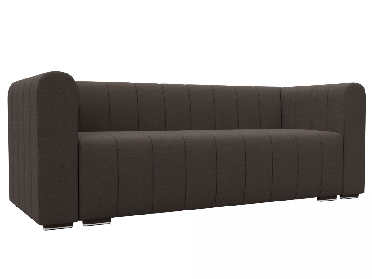 129981 Диван прямой Лига-073 | рогожка | амур 05 коричневый