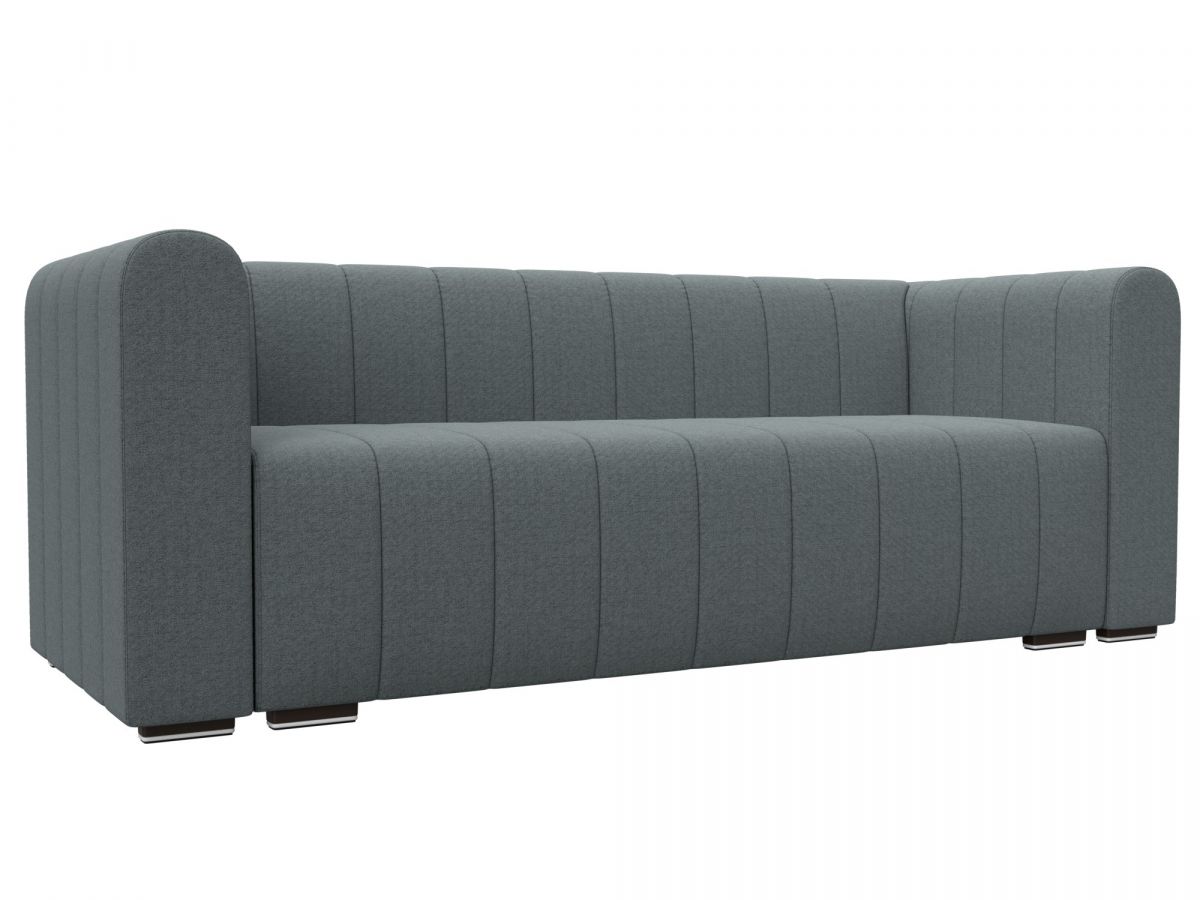 129982 Диван прямой Лига-073 | рогожка | амур 07 серый