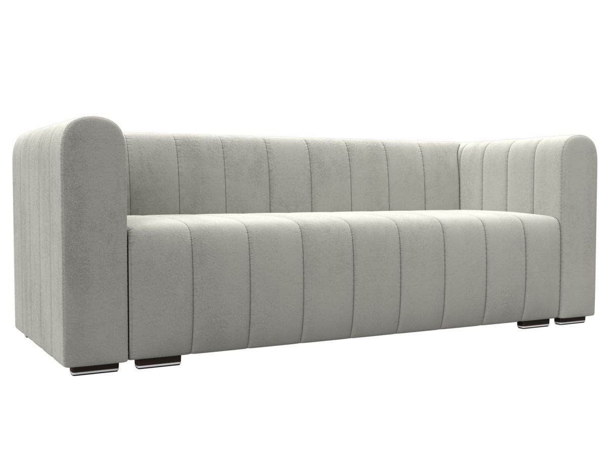 129994 Диван прямой Лига-073 | велюр | tower 01 молочный