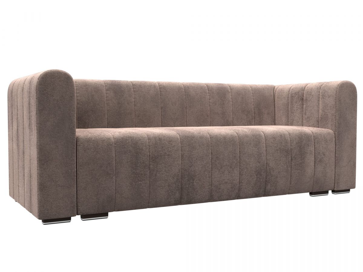 129995 Диван прямой Лига-073 | велюр | tower 05 бежевый