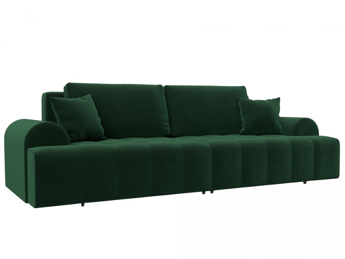 131116 Диван прямой Лига-080 | велюр | велюр seven 626 зеленый