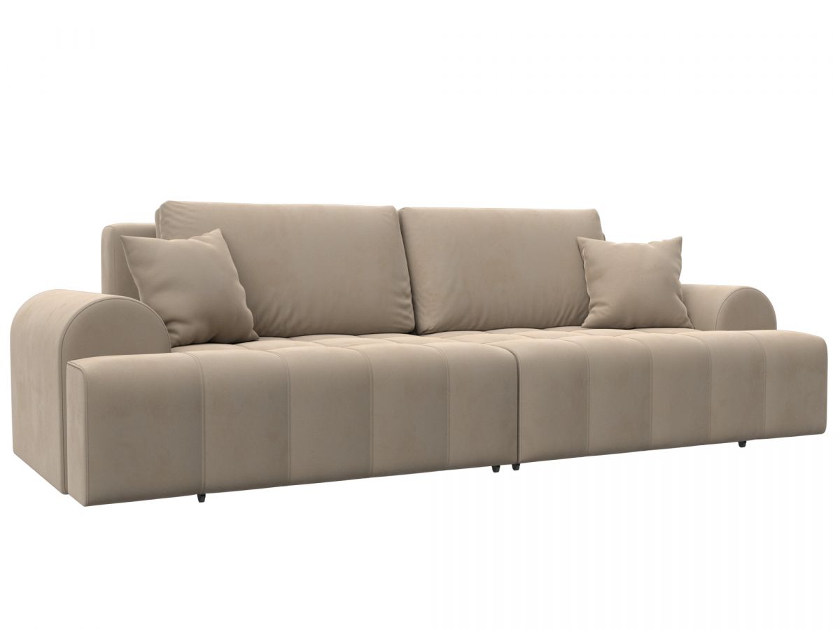 131114 Диван прямой Лига-080 | велюр | велюр seven 729 бежевый