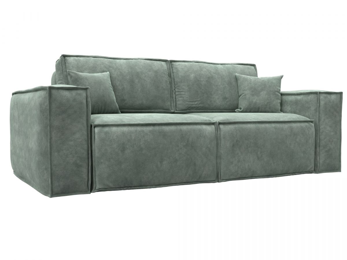 130114 Диван прямой Лига-081 НПБ | велюр | brut 08 зеленый