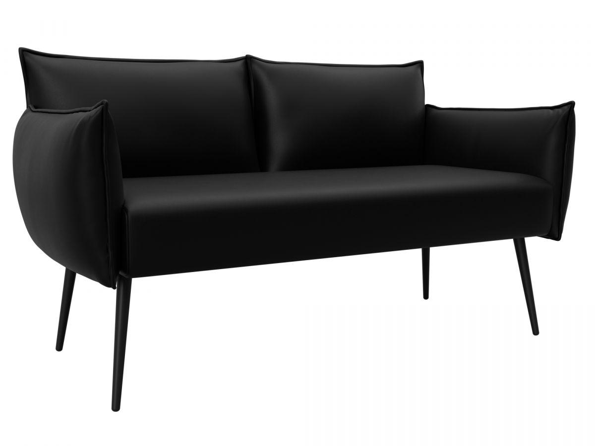 131068 Диван прямой Лига-083 | экокожа | экокожа grifon 18 черный