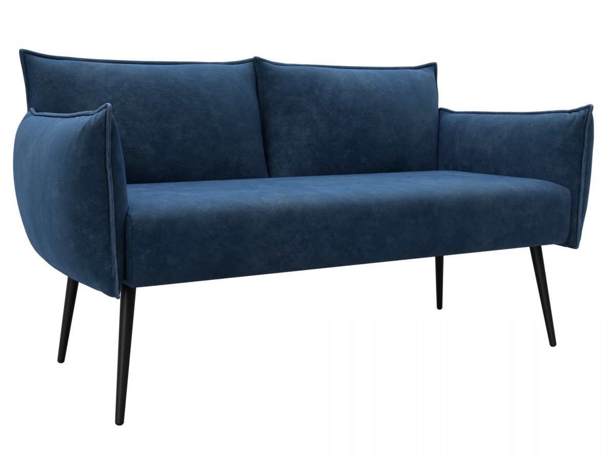 131078 Диван прямой Лига-083 | велюр | велюр brut 11 синий
