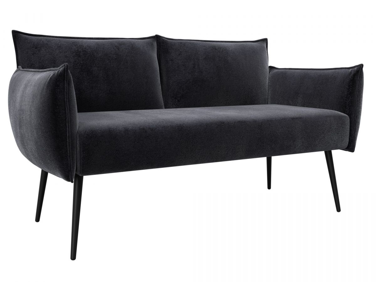 131074 Диван прямой Лига-083 | велюр | велюр tower 11 темно-серый