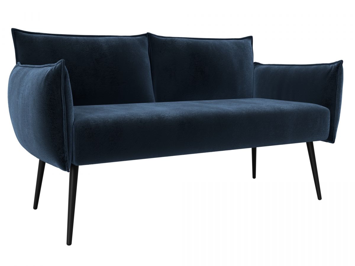 131072 Диван прямой Лига-083 | велюр | велюр tower 13 синий
