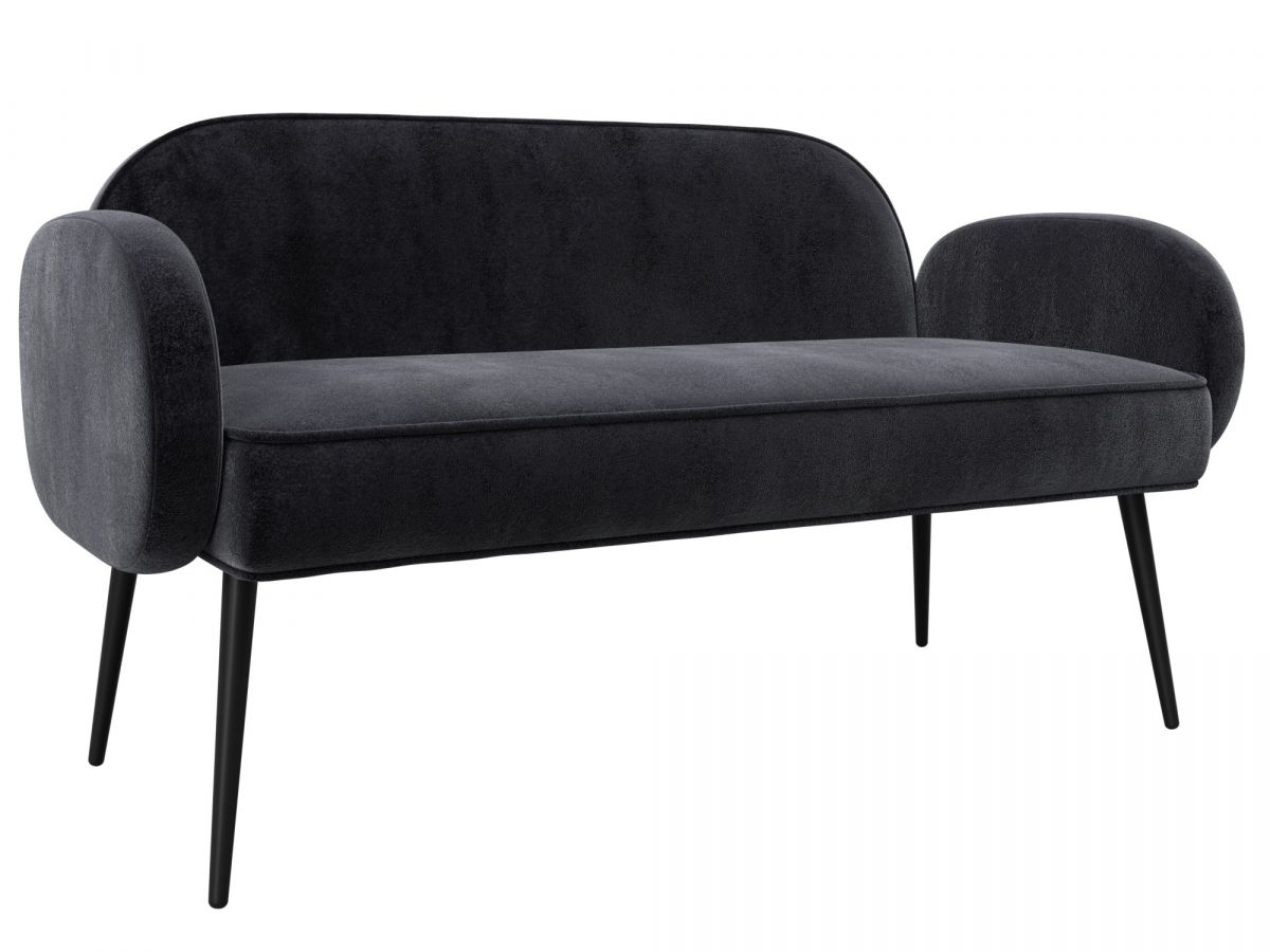 131093 Диван прямой Лига-086 | велюр | велюр tower 11 темно-серый