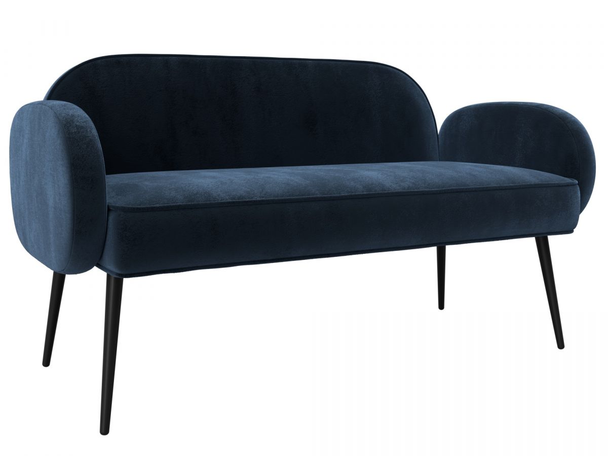 131091 Диван прямой Лига-086 | велюр | велюр tower 13 синий