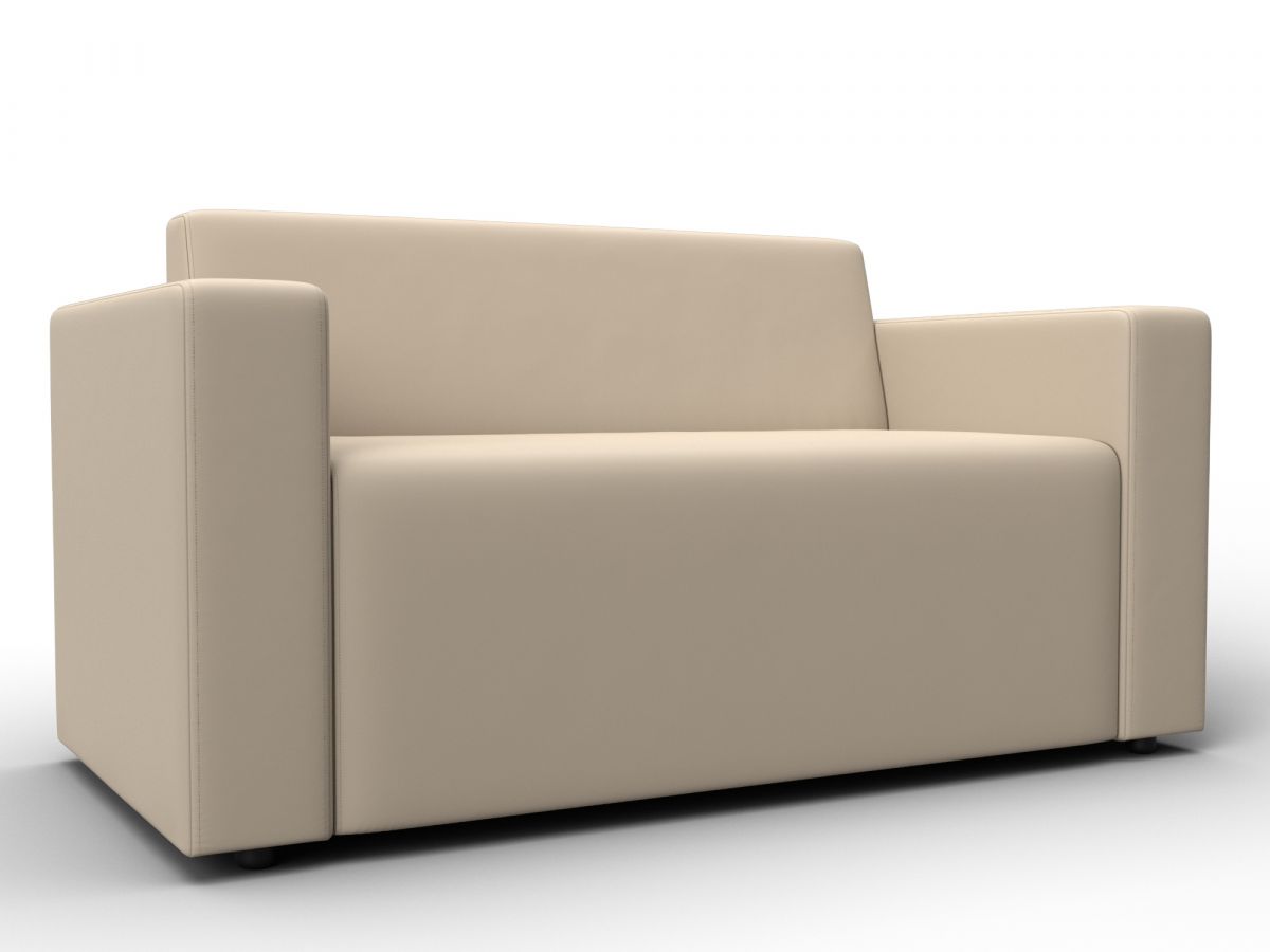 132456 Диван прямой Лига-093 | экокожа | бежевый