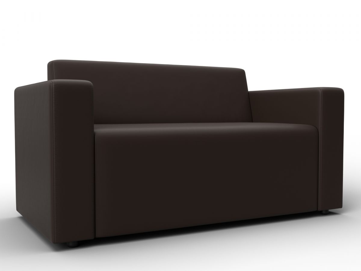 132457 Диван прямой Лига-093 | экокожа | коричневый