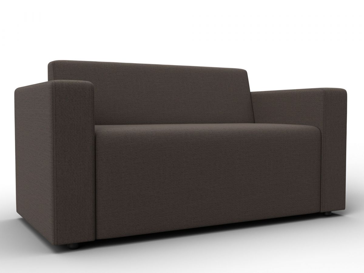 132452 Диван прямой Лига-093 | рогожка | амур 05 коричневый