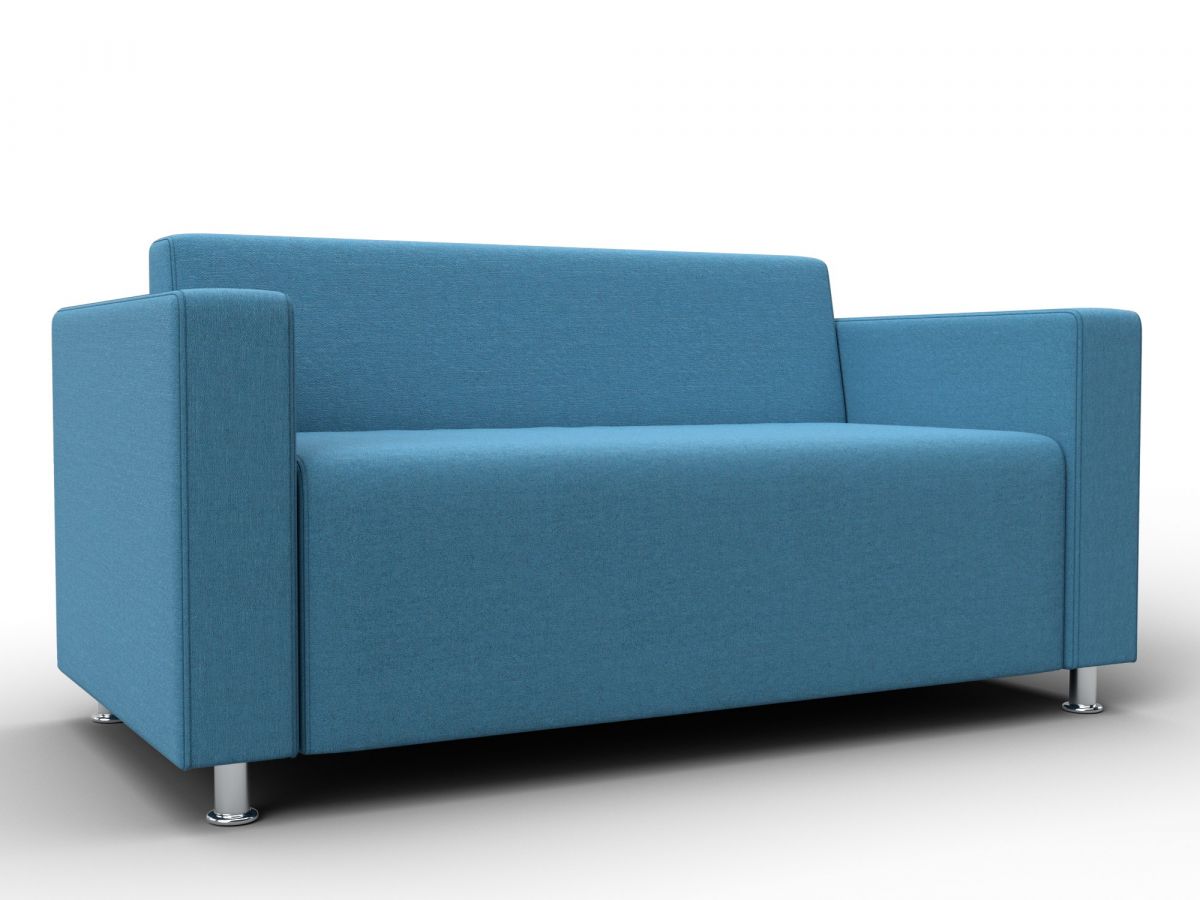 134956 Диван прямой Лига-093 ВН | рогожка | амур 10 голубой